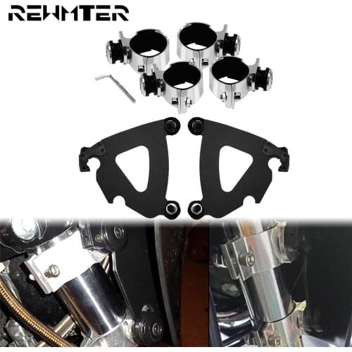 Motorcycle Fork Bracket Gauntlet Headlight Fairing Trigger Lock Mount 49mm For Harley Dyna Low Rider S FXDLS 16-17 Street Bob