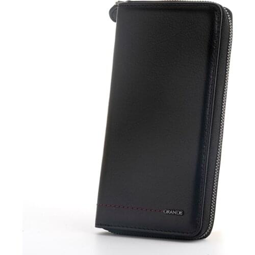 High Quality Famous Brand multi compartment Mens Big Wallet With Genuine Leather Guaranteed skin card holder and phone