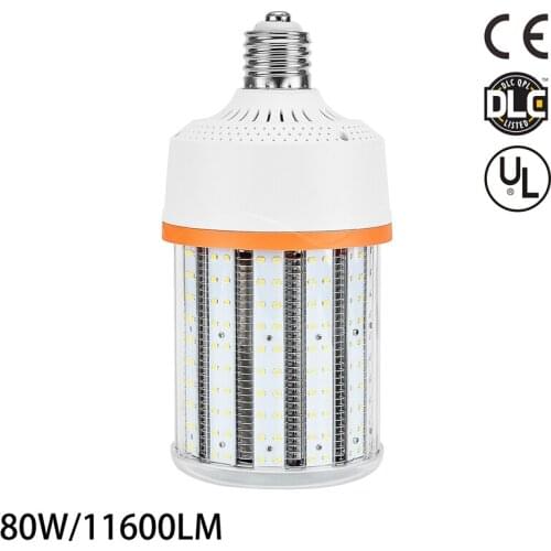NS 80W LED Light Bulb 220V Power Corn Lamp 150LM/W Superior Heat Dissipation for Shoebox Wall Pack Post Top Garden Light
