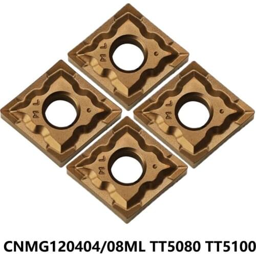 Original CNMG CNMG120404ML CNMG120408ML TT5100 TT5080 Carbide Inserts CNMG120404 CNMG120408 ML Turning Tool Lathe Cutting CNC