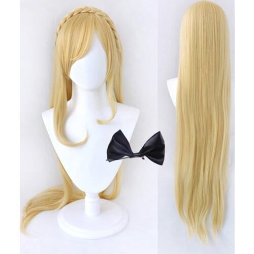 Anime Super Dangan Ronpa Sonia Nevermind Wig Danganronpa Cosplay Wig Long Straight Braided Wig + Wig Cap