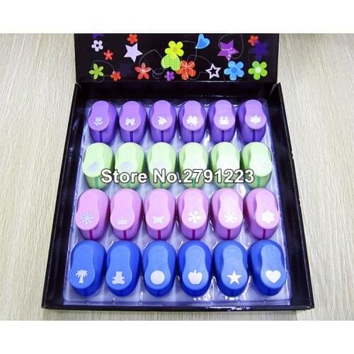 Free shipping 24pcs/color box EVA foam punch/craft punch for scrapbooking handmade and greeting card handmade