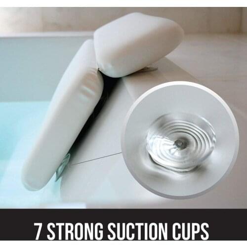 3D PU with Suction Cup Home Luxury Bath Pillow Bath Tub Pillow Spa Head Pillow Hogar Bath Room Pillows Bathroom Accessories