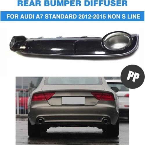 PP Rear Bumper Lip Diffuser for Audi A7 Standard Bumper Only 2012 - 2015 Non-S Non-SLINE