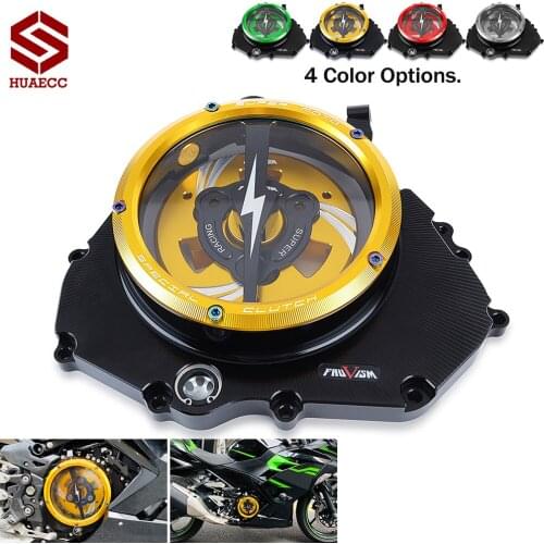 For Kawasaki Ninja 400 Z400 2018-2021 CNC Racing Clear Clutch Cover and Spring Retainer R Z 400 2021 2020 2019 2018