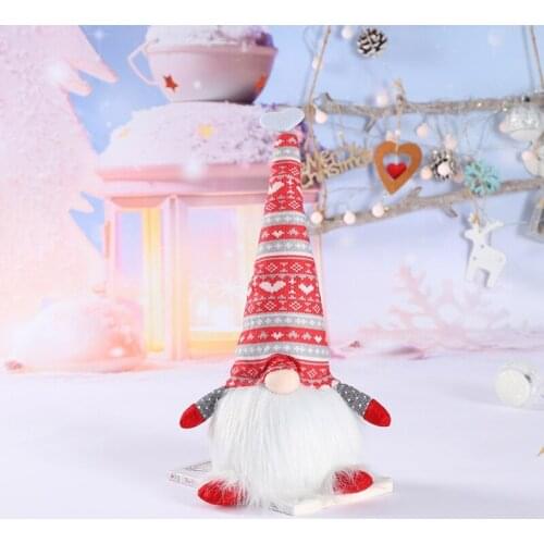 T84E Christmas Gnomes Plush Glowing Dwarf Christmas Decorations Gnome Light Plush Holiday Esstentials Witch Table Ornaments