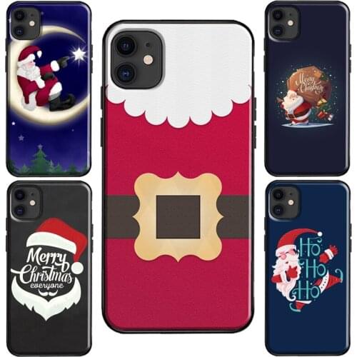 Merry Christmas Santa Claus Case For iPhone 11 Pro Max XS X XR 6S 7 8 Plus SE 2020 For iPhone 12 Pro Max mini Coque