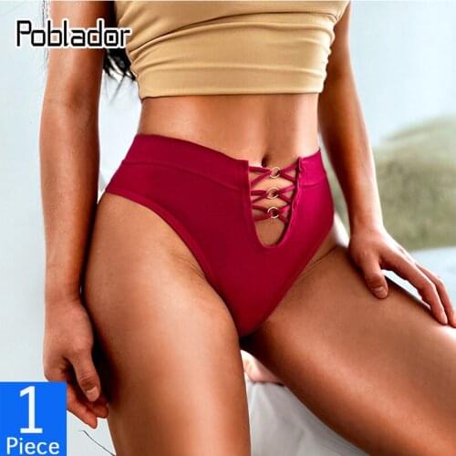 Poblador Sexy Womens Breathable Hip-Lifting Panties Hollow Out Cotton Briefs Mid Waist Female Solid Color Comfort Lady Lingerie