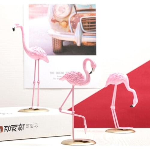 Modern Nordic Style Flamingo Figurine Living Room Office Wedding Party Ornament Home Decoration Garden Accessories