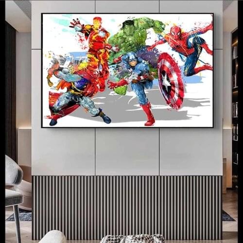 Superhero Spider Classic Movie Anime Canvas Painting Wall Art Posters and Print Wall Art Picture for Childrens Room Home Decor