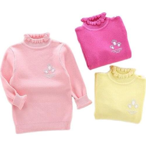Children Sweater Autumn Winter Clothing Boys Girls Baby New Solid Cute Spring Coat Knitted Kids Crew neck Pullover Sweater