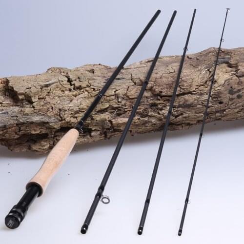 2.1m 4 Pieces 30T Carbon Fiber Fly Fishing Rod Pole 3/4# 4 Sections Medium Fast Action For Carp Pesca