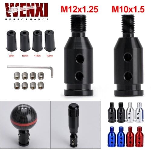 Universal Car Manual Gear Shift Knob Adapter For M10x1.5/M12x1.25 Thread Aluminum Alloy WX-SBA01