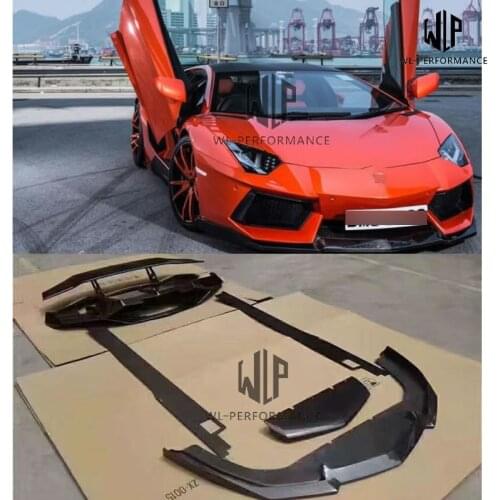 LP700 HIgh quality Carbon fiber Front lip Rear diffuser Side skirts Rear spoiler Car body kit For Lamborghini Aventador LP700