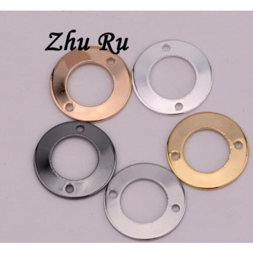 ZHU RU 20pcs/lot 12*0.5mm copper round rings Solar eclipse Saturn aura nest garland shape For Necklace DIY Jewelry Findings