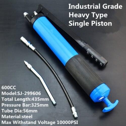 1PC Professional Heavy Type Manual Single / Double Pressure Bar Grease Gun For Truck Excavator