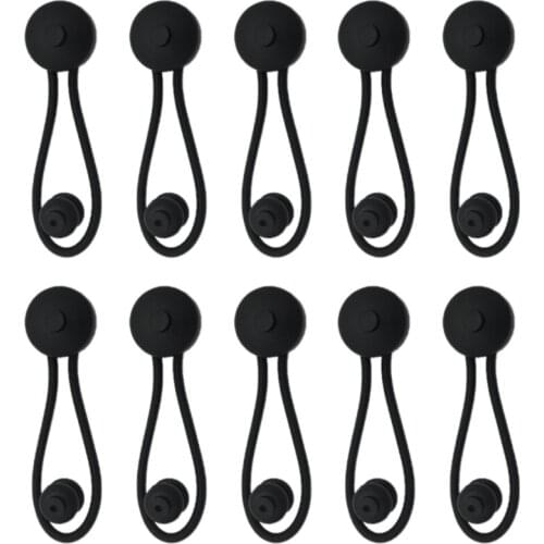 10Pcs Bungee Shock Cord Cover Clips and Lacing Knobs Pull Tie Down Tarp Canvas Knobs for Marine Boat Truck Car RV Cover