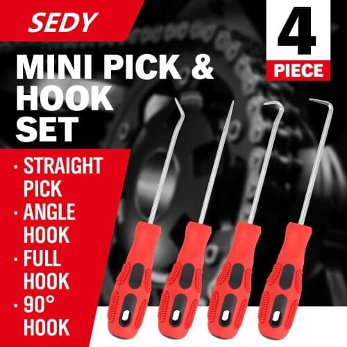 2020- 4PC Precision Pick and Hook Set Car Auto Oil Seal O-Ring Seal Gasket Pick Hooks Puller Remover Pick & Hook Hand Tool Set