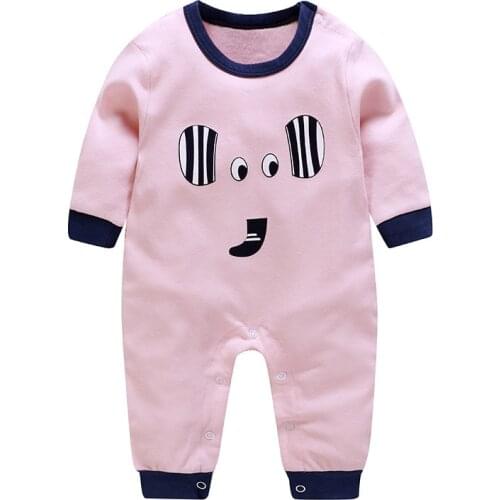 2021 Newborn Girl Jumpsuit Rompers Autumn Cotton Newborn Long Sleeve Jumpsuit Clothing Baby Clothes Infant Rompers For Boy
