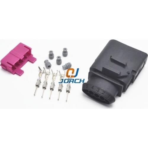 5sets 5 pin VW Audi waterproof auto electrical cable connector automotive wire housing plug 1J0973805 male part of 1J0973705