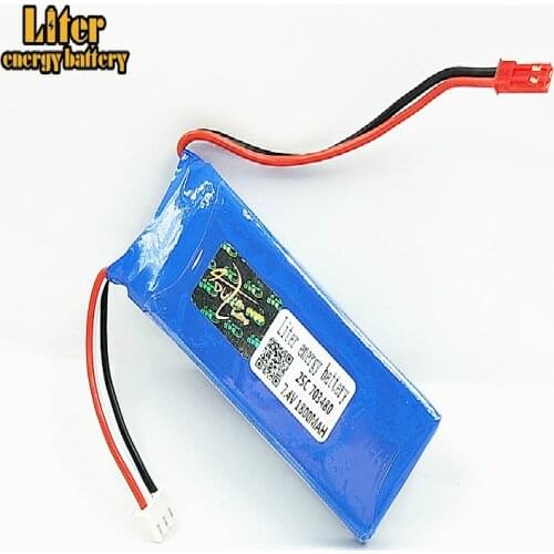 7.4V 1800mAH Lipo battery 7.4V 1800mAH For WLtoys V323 remote control boats RC Lipo battery 703480 25c JST plug