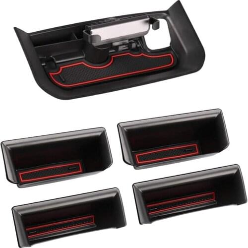 Car Door Side Storage Box for Dodge RAM 1500 2019+ Dash Mount Cell Phone Holder with Storage Organizer Tray Accessories