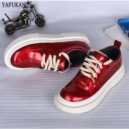 Mori Girl Literary Retro Thick-Soled Muffin Shoes Platform Casual Single Shoes Shiny Patent Leather College Style Martin Shoes