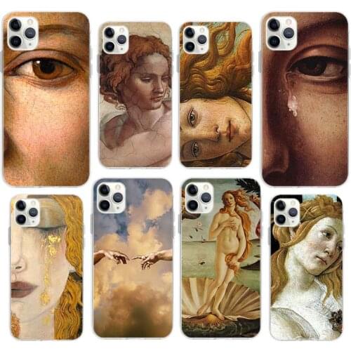 Art Paintings The Birth Of Venus Case for Apple iPhone 12 Mini 11 Pro X XR XS Max 7 8 6 6S Plus 5 5S SE Silicone Phone Coque