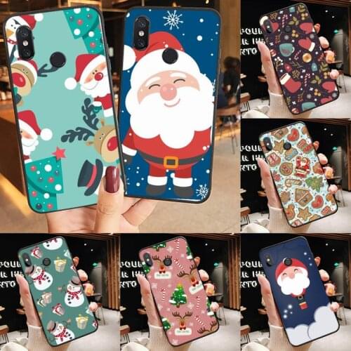 0 Christmas cartoon deer christmas tree Phone Case For Xiaomi Redmi 4x 5 plus 6A 7 7A 8 mi8 8lite 9 note 4 5 7 8 pro