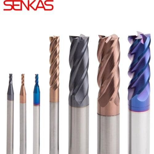 Four-edge flat-end alloy milling cutter, ordinary steel, stainless steel, high hard steel processing, side milling face milling