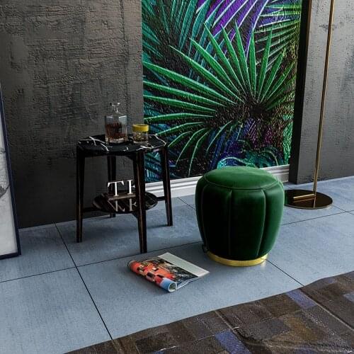 Meiju Light Luxury Modern Fabric Small Round Stool Fashion Low Stool Designer Pumpkin Stool Velvet Fabric Shoe Stool