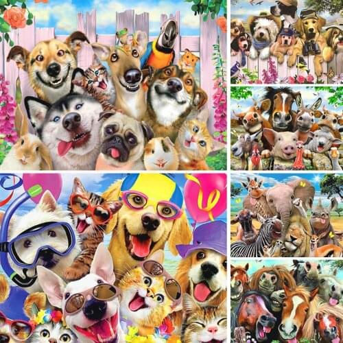 5D DIY Diamond Painting Pet Dog Cross Stitch Kit Full Drill Square Embroidery Mosaic Art Picture of Rhinestones Home Decor Gift