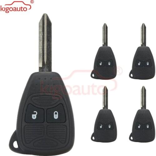 Kigoauto 5pcs 2 button 434Mhz 04589318AC for Chrysler Dodge 300C Calibre Nitro Voyager Remote head key