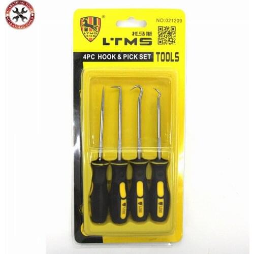 High Quality Extra Long Hook And Pick Car Automotive Set Seal Remover Straight/Offset/90 Degree/O-Ring 4pcs Removal Tool Hook