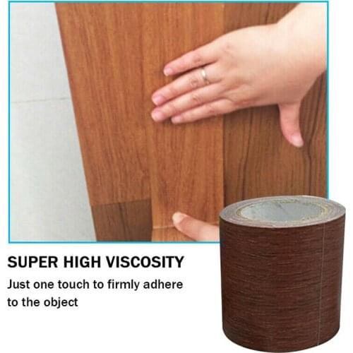 Wood Grain Tape Artificial Wood Grain High Adhesive Tape Tape Home Furniture Repair Adhensive Duct Tape Hardware Dropshipping
