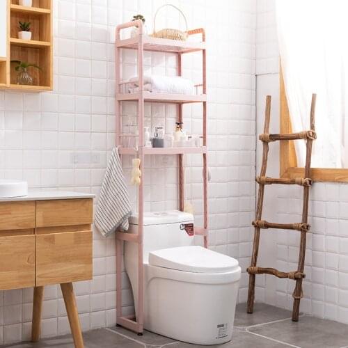 Layers Plastic Bathroom Storage Shelf Toilet Rack Shower Shampoo Organizer Space Save