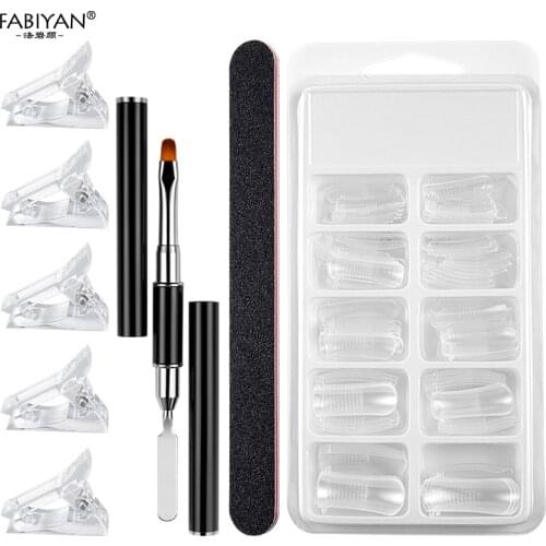Nail Poly UV Gel Kit Quick Building Set Nail Tips Gel Extension Art Design Decoration Acrylic Manicure Tools