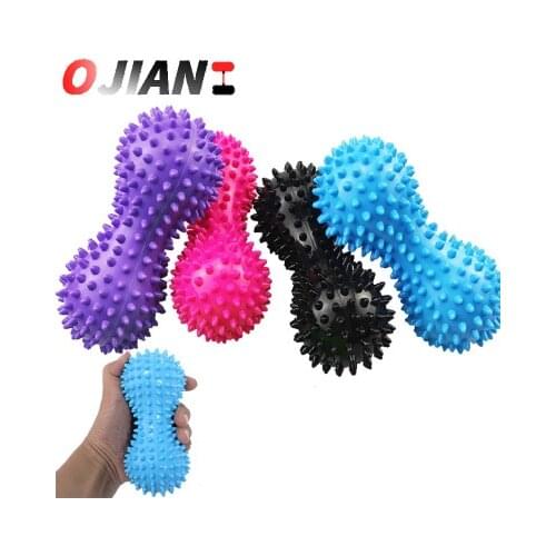 PVC peanut spiky ball massage acupoint grip ball pointed nail fascia yoga ball fitness ball inflatable hedgehog ball
