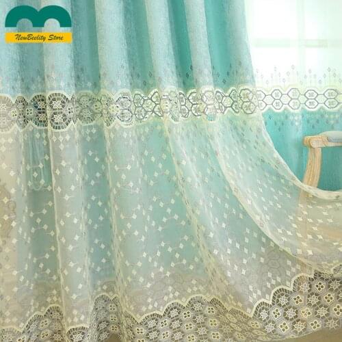 Luxury Chenille Embroidery Curtains for Living Dinning Room Bedroom Window Blackout Drapes Custom Hipster Simple Modern