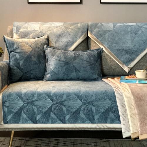 Modern Luxury Couch Cover Full Covered Chenille Non-slip Sofa Towels Four Season Slipcover for Furniture Living Room Back Towel