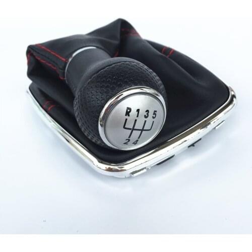 23mm 5 / 6 Speed Chrome Car Styling Gear Shift Knob Gaitor Boot For Volkswagen VW BORA GOlf MK4 / 4 IV / JETTA GTI 1999-2005