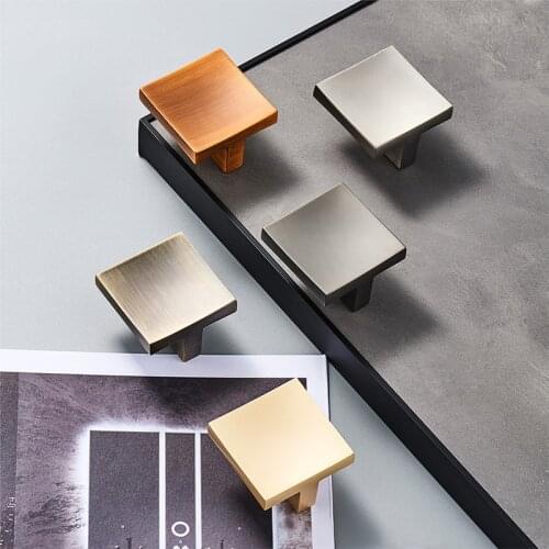 Modern Nordic Square Wardrobe Dresser Dooroom Zinc Alloy Furniture Handles Cupboard Cabinet Door Drawer Shoe Box Pulls Knobs