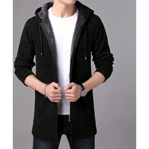 Hat Sweaters Winter Mens clothes Male Autumn Cardigan Fashion Homme Thick Slim Keep Warm Men Solid Smart Casual Sweaters