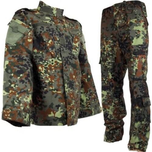 Airsoft Tactical Army Military BDU Uniform Combat Shirt & Pants Set Outdoor Paintball Hunting Clothing German Camo