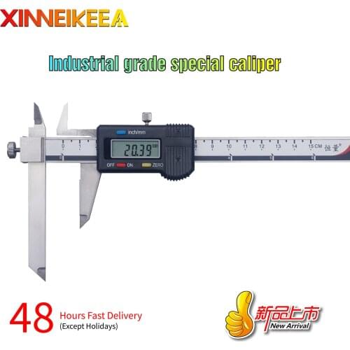 Telescopic Jaw Digital Display Caliper V Shaped Outer Arc Radius Caliper Single Point Digital Caliper Measuring 150 200 300 mm