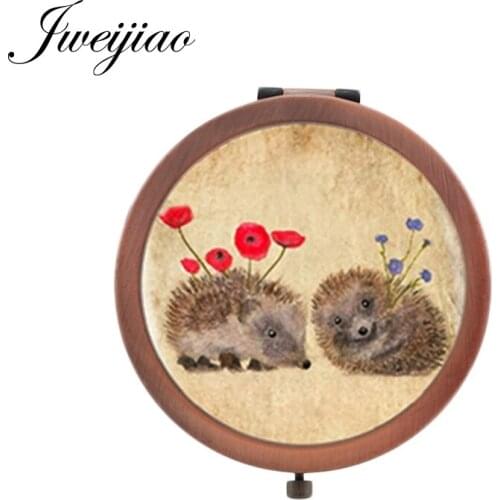Youhaken Hedgehog In The Fog Tools Accessories Portable mirror 2019 new DIY antique copper Hand Mirror H254