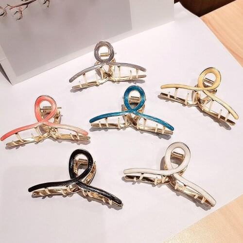 2020 New Fashion Metal Large Medium Colored Pearl Rhinestone Hairpin Pan Hair Claw for Women Girl Hair Accessories Headwear