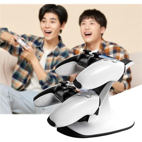 For Sony PS5 Gamepad Charger Station Dual Controller Charger Stand Wireless Joystick Charging Dock Cradle with Indicator Lights