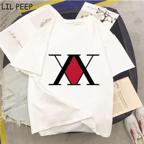 Funny Print Hunter X Hunter Logo Tee Shirt Femme Harajuku T Shirt Women Regular O-Neck Gothic Tops Japan Style Vintage T-shirt