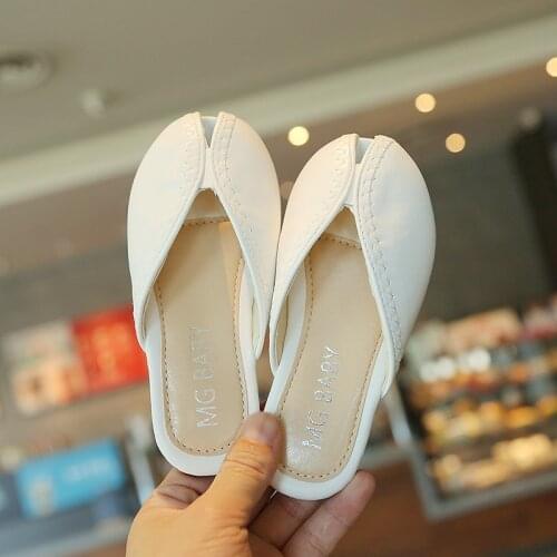 Girls Slippers 4-8 Years Old 2021 Summer Kids Fashion Outdoor Soft Bottom Home Parent Child Cute Little Princess Baotou Sandals